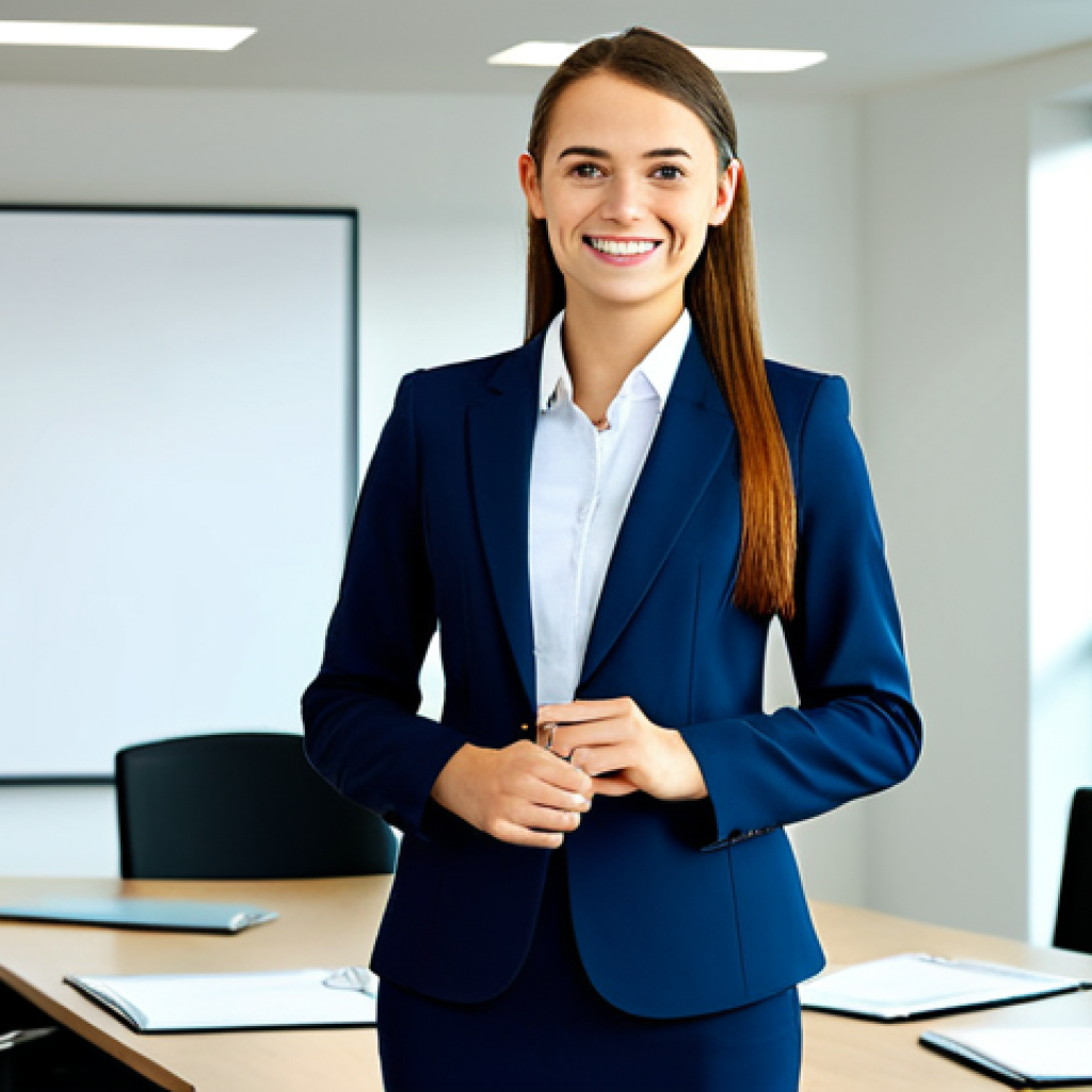 Polished Professional - CV Presentation**
"A young professional, fully clothed in a chic, modern business ensemble (perhaps a stylish blazer and trousers or a smart skirt suit), smiling confidently while presenting their CV. The CV is clean, well-organized, and highlighting skills. The background is a bright, contemporary office space with soft lighting. Focus on attention to detail and a sense of competence. Safe for work, appropriate content, professional, perfect anatomy, correct proportions, natural pose, well-formed hands, proper finger count, natural body proportions."
**