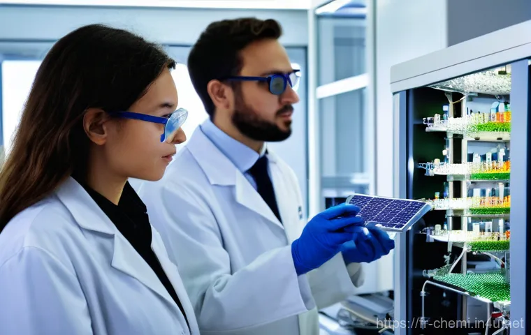 화학공학 직업 안정성 - **Prompt:** A diverse team of young and experienced chemical engineers, dressed in professional lab ...