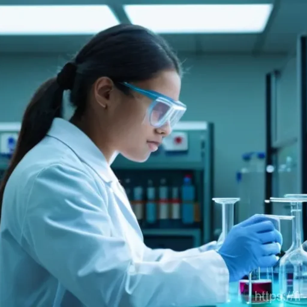 화학공학 실험 실기 과정 - **Prompt: The Meticulous Chemical Engineer**
"A highly focused chemical engineering student, wea...